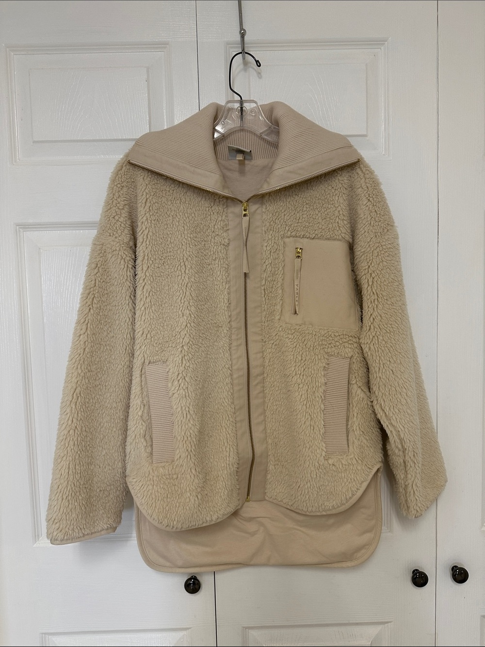 NWOT Varley Myla Cream Sherpa Zip-Up Jacket
